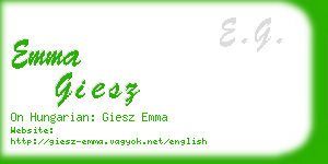 emma giesz business card